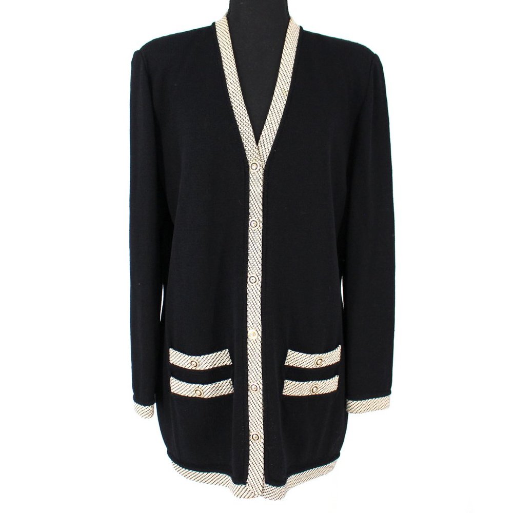 St. John Collection Santana Knit Cardigan Jacket M
